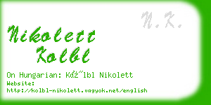 nikolett kolbl business card